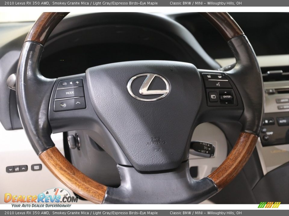 2010 Lexus RX 350 AWD Smokey Granite Mica / Light Gray/Espresso Birds-Eye Maple Photo #7