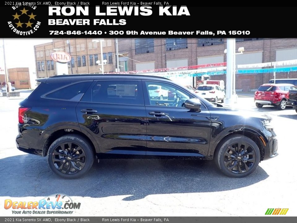 2021 Kia Sorento SX AWD Ebony Black / Black Photo #1