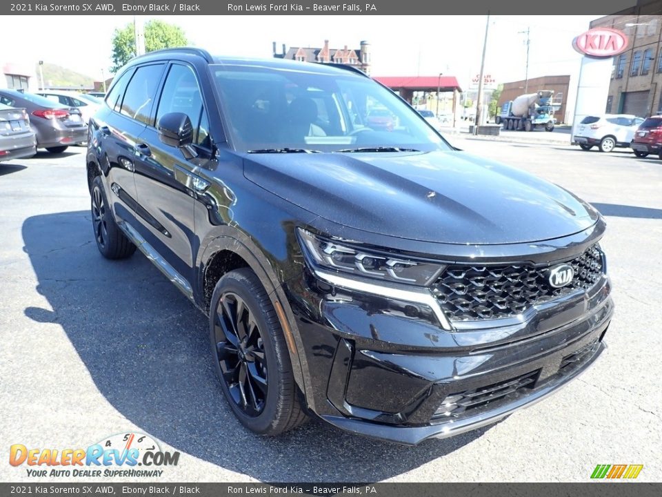 2021 Kia Sorento SX AWD Ebony Black / Black Photo #3