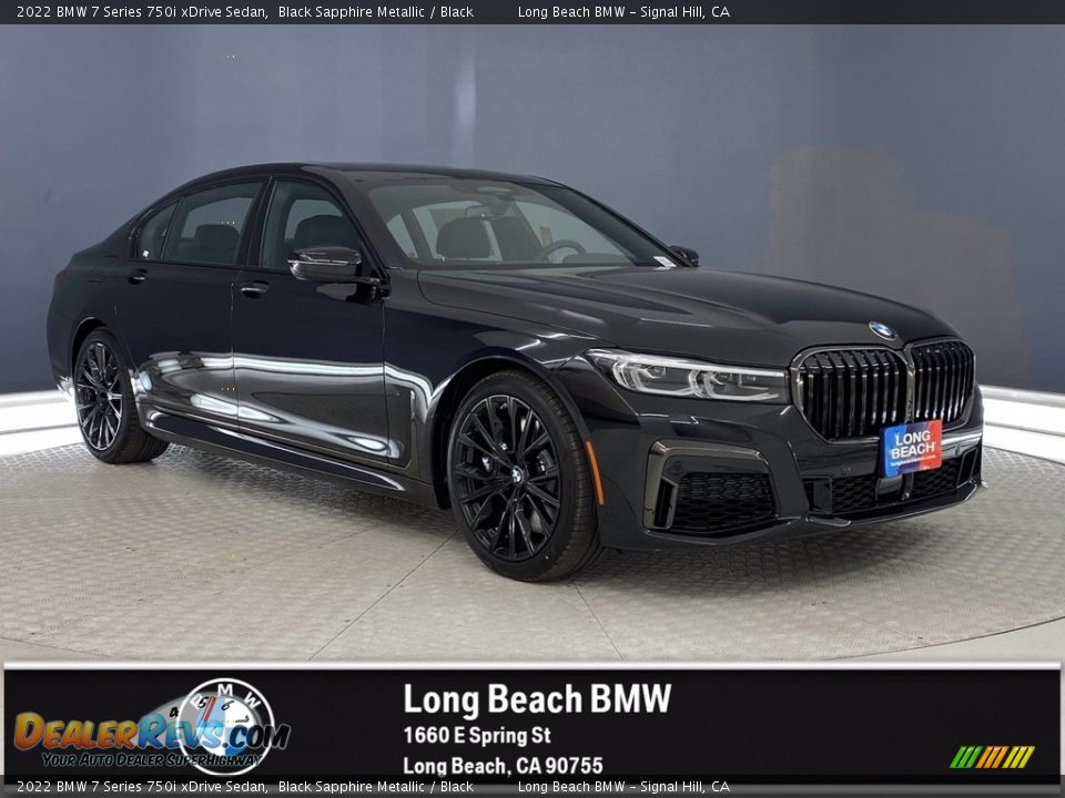 2022 BMW 7 Series 750i xDrive Sedan Black Sapphire Metallic / Black Photo #1