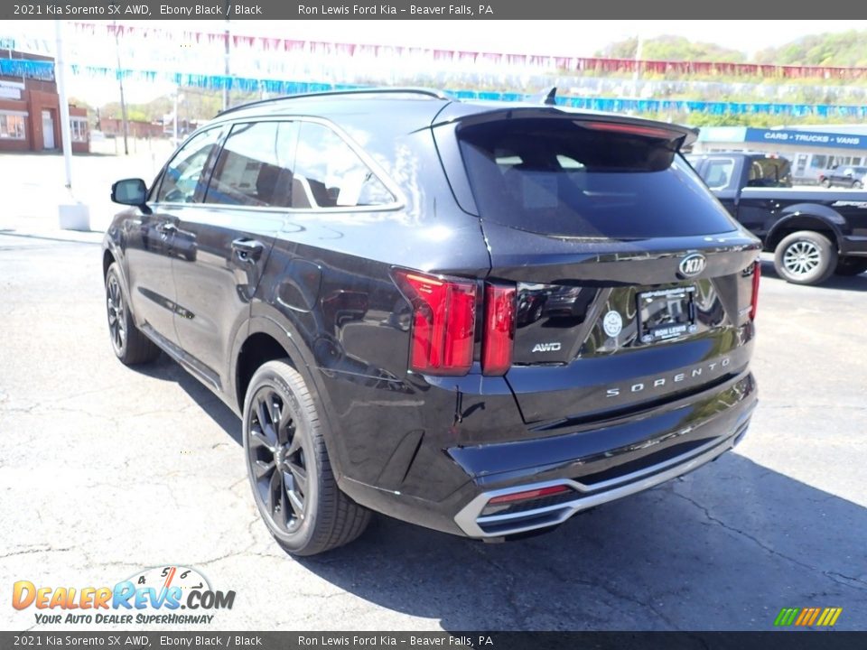 2021 Kia Sorento SX AWD Ebony Black / Black Photo #7