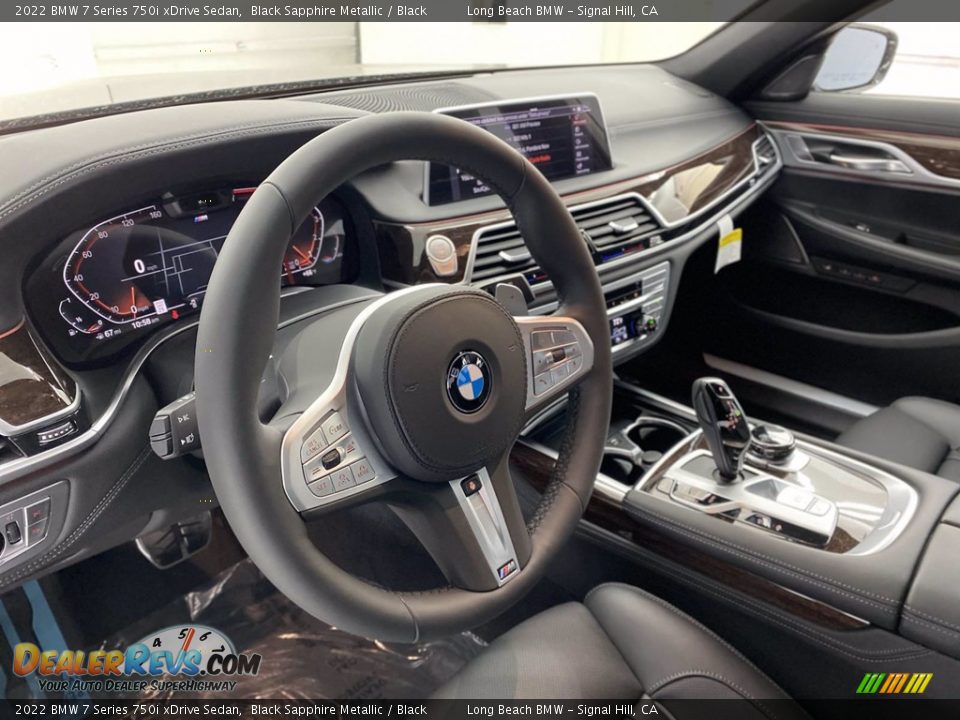 2022 BMW 7 Series 750i xDrive Sedan Black Sapphire Metallic / Black Photo #12