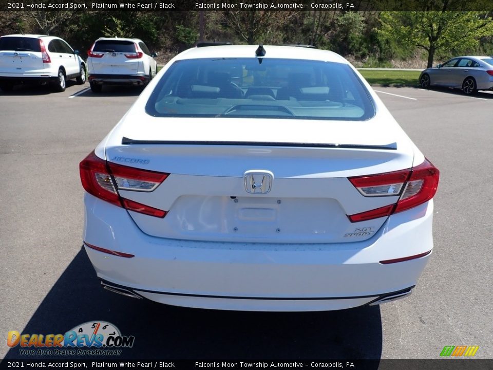 2021 Honda Accord Sport Platinum White Pearl / Black Photo #4