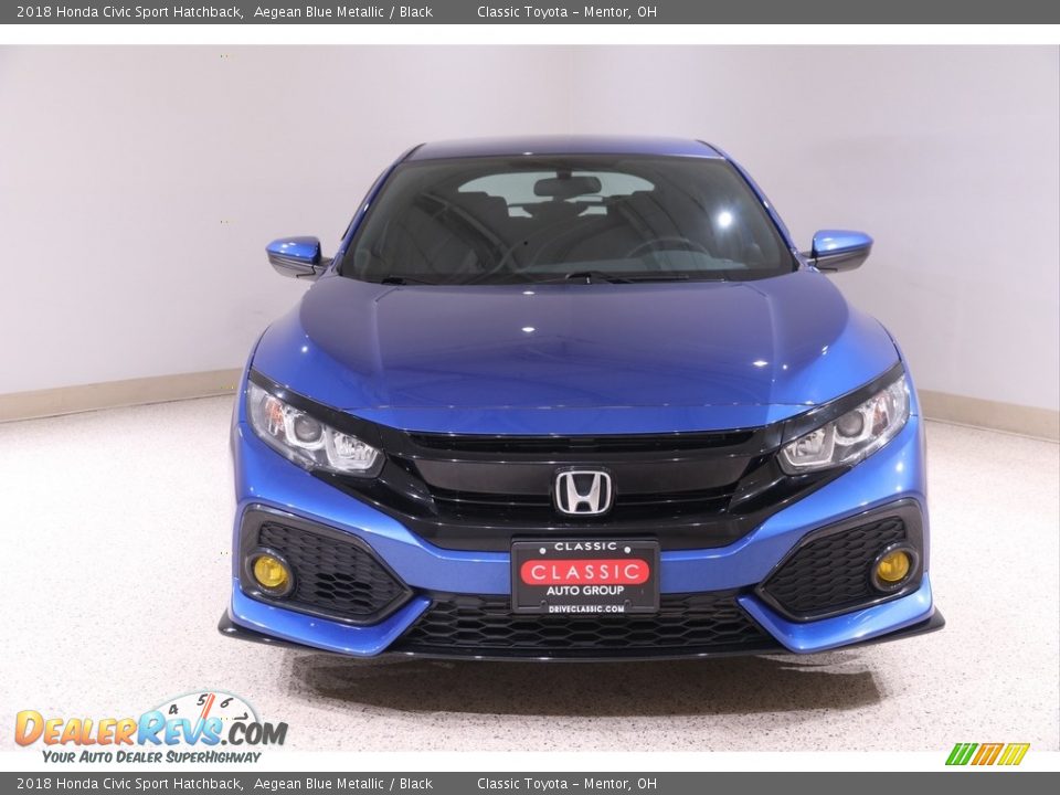 2018 Honda Civic Sport Hatchback Aegean Blue Metallic / Black Photo #2