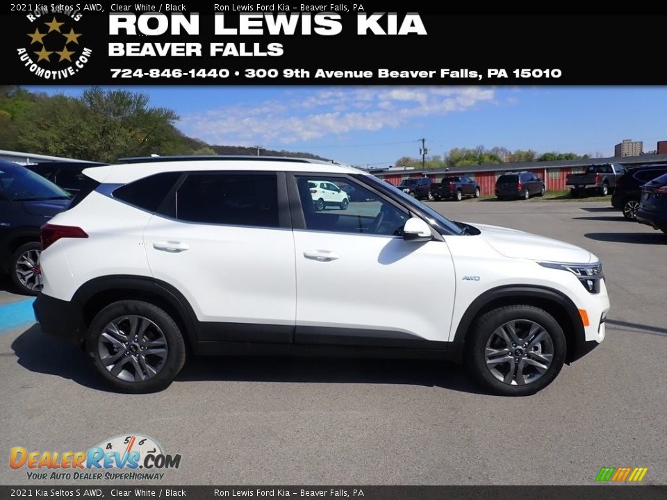 2021 Kia Seltos S AWD Clear White / Black Photo #1