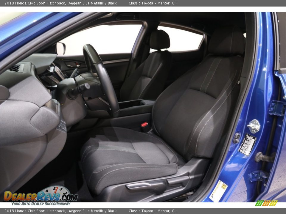 2018 Honda Civic Sport Hatchback Aegean Blue Metallic / Black Photo #5