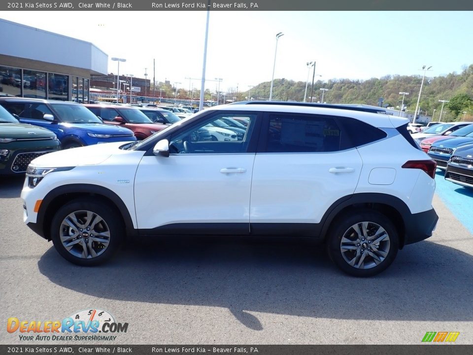 2021 Kia Seltos S AWD Clear White / Black Photo #6