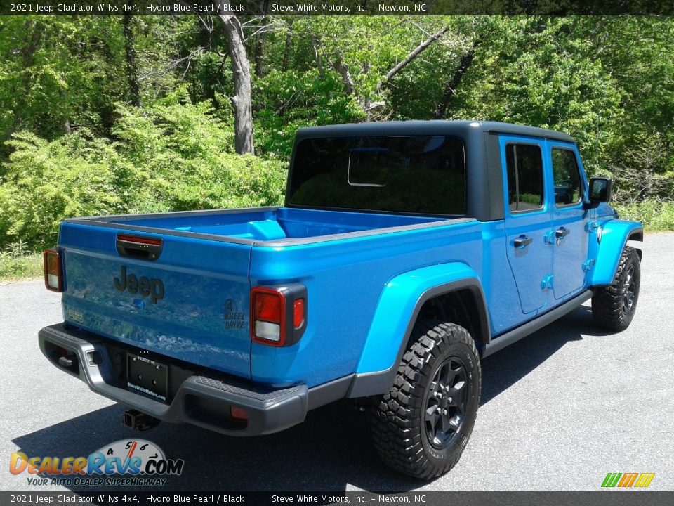 2021 Jeep Gladiator Willys 4x4 Hydro Blue Pearl / Black Photo #7