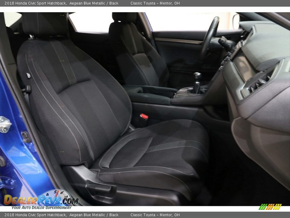 2018 Honda Civic Sport Hatchback Aegean Blue Metallic / Black Photo #12