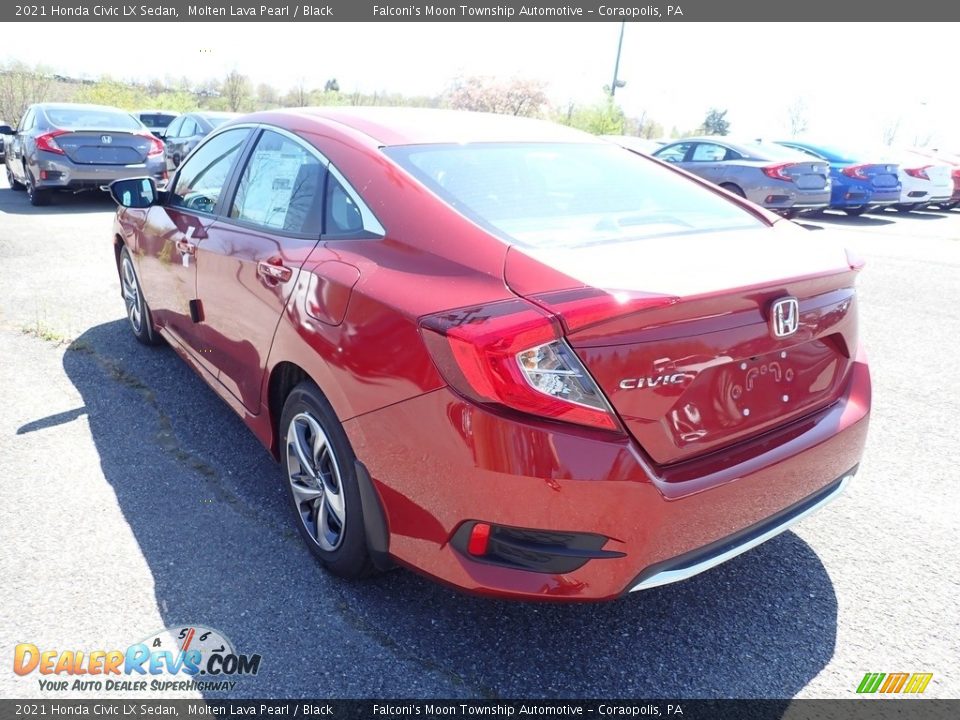 2021 Honda Civic LX Sedan Molten Lava Pearl / Black Photo #2