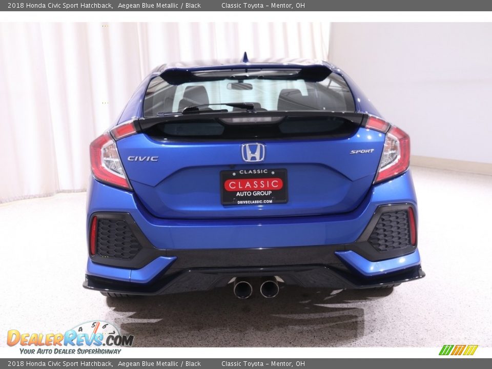 2018 Honda Civic Sport Hatchback Aegean Blue Metallic / Black Photo #15