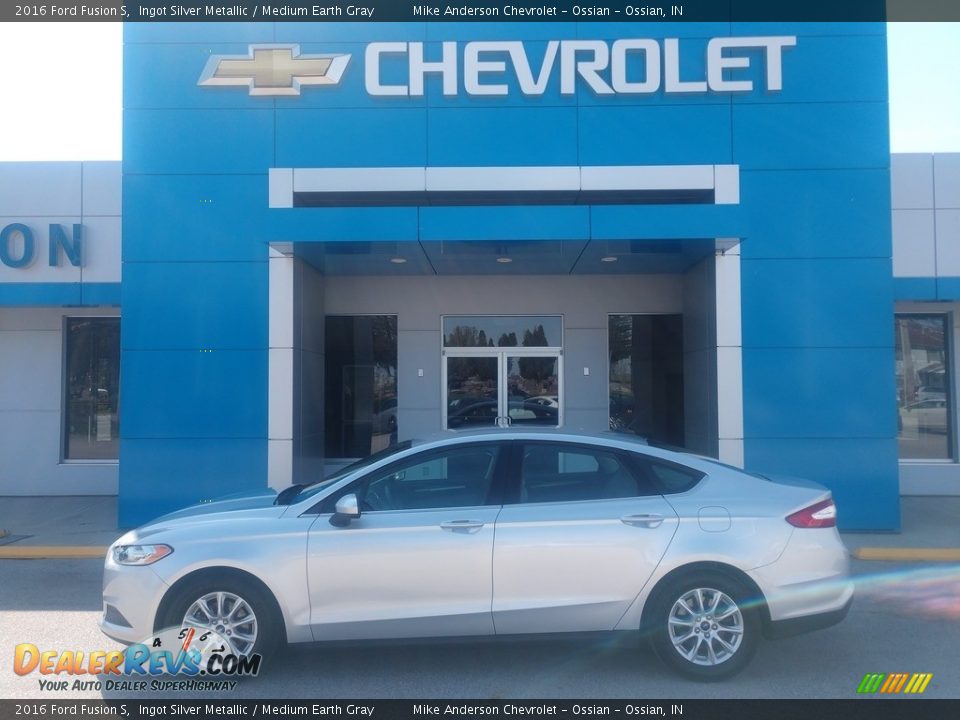 2016 Ford Fusion S Ingot Silver Metallic / Medium Earth Gray Photo #1