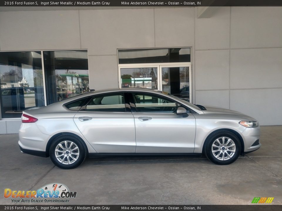 2016 Ford Fusion S Ingot Silver Metallic / Medium Earth Gray Photo #3