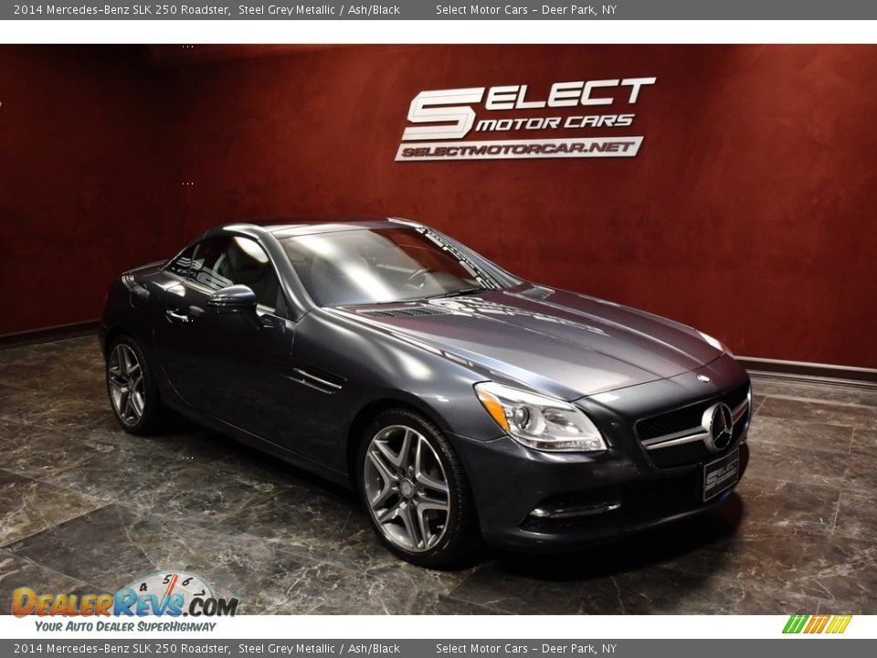 2014 Mercedes-Benz SLK 250 Roadster Steel Grey Metallic / Ash/Black Photo #3