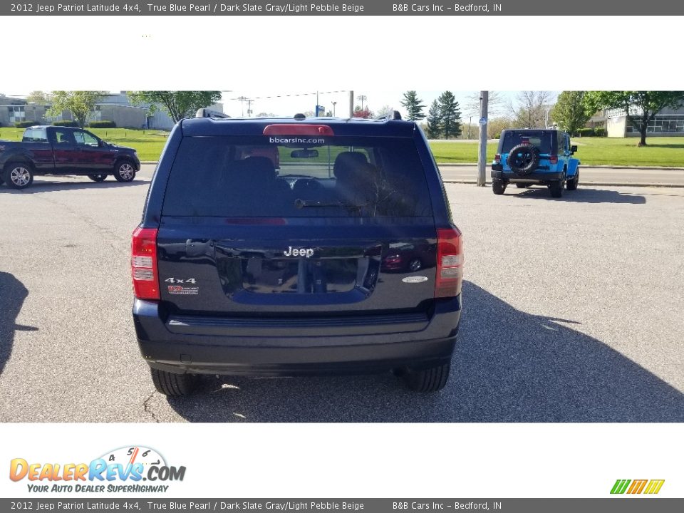 2012 Jeep Patriot Latitude 4x4 True Blue Pearl / Dark Slate Gray/Light Pebble Beige Photo #6