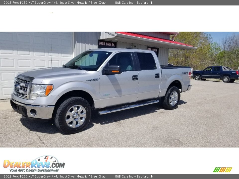 2013 Ford F150 XLT SuperCrew 4x4 Ingot Silver Metallic / Steel Gray Photo #1