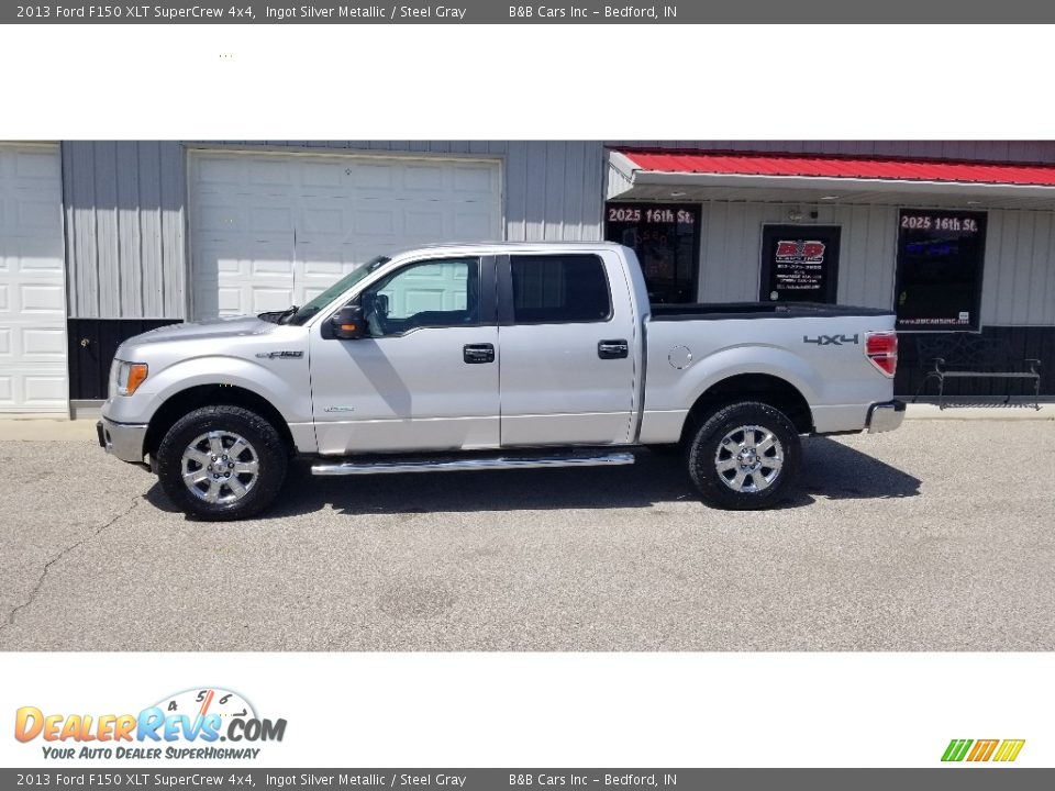 2013 Ford F150 XLT SuperCrew 4x4 Ingot Silver Metallic / Steel Gray Photo #2