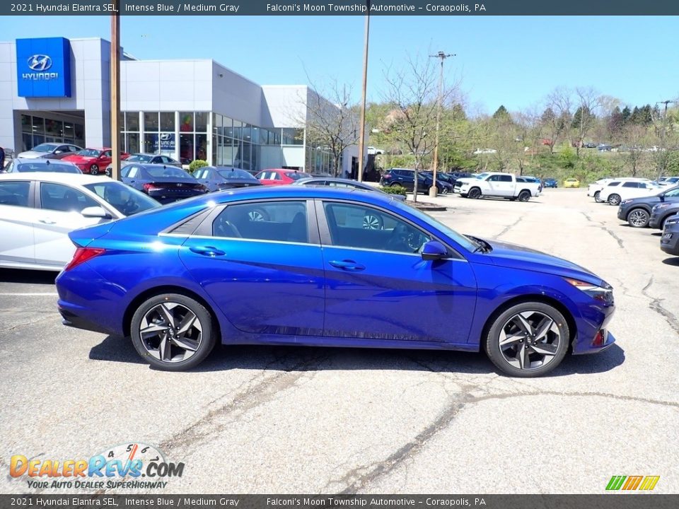 2021 Hyundai Elantra SEL Intense Blue / Medium Gray Photo #1