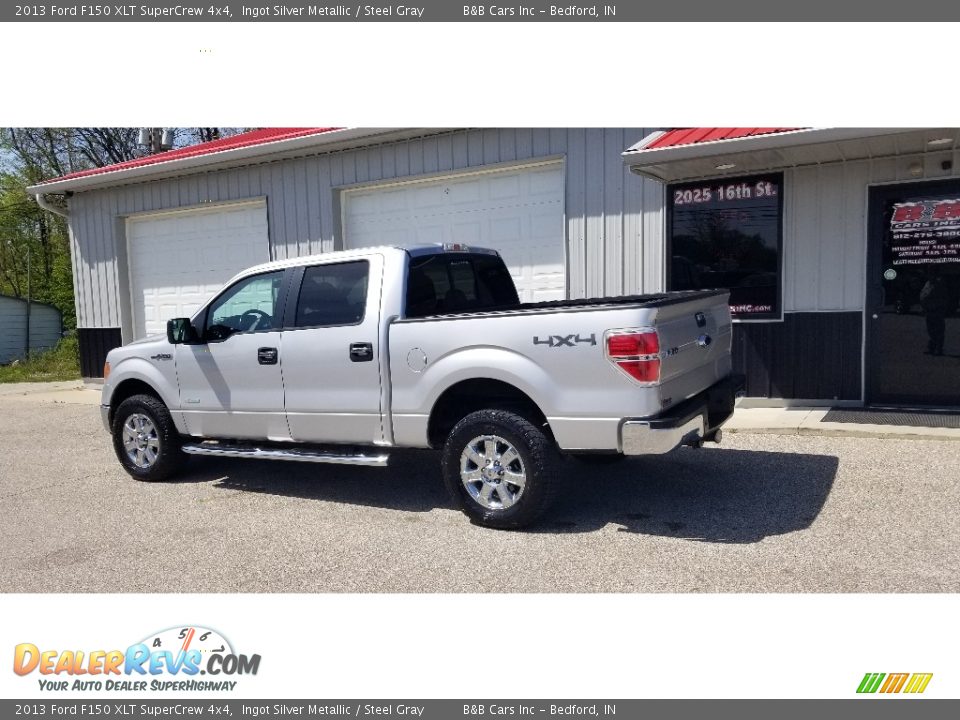 2013 Ford F150 XLT SuperCrew 4x4 Ingot Silver Metallic / Steel Gray Photo #3