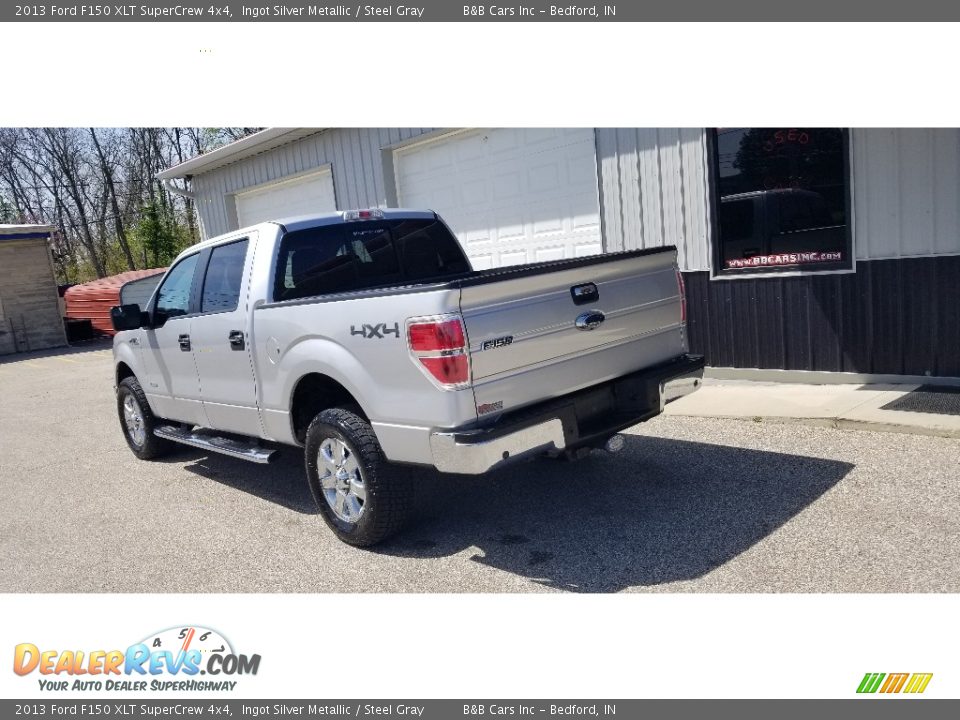 2013 Ford F150 XLT SuperCrew 4x4 Ingot Silver Metallic / Steel Gray Photo #4