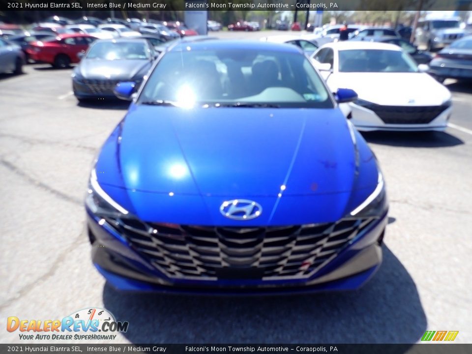 2021 Hyundai Elantra SEL Intense Blue / Medium Gray Photo #4