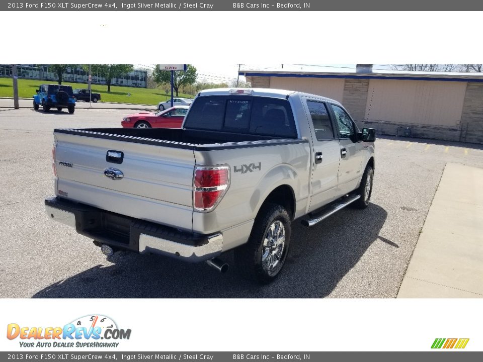 2013 Ford F150 XLT SuperCrew 4x4 Ingot Silver Metallic / Steel Gray Photo #6