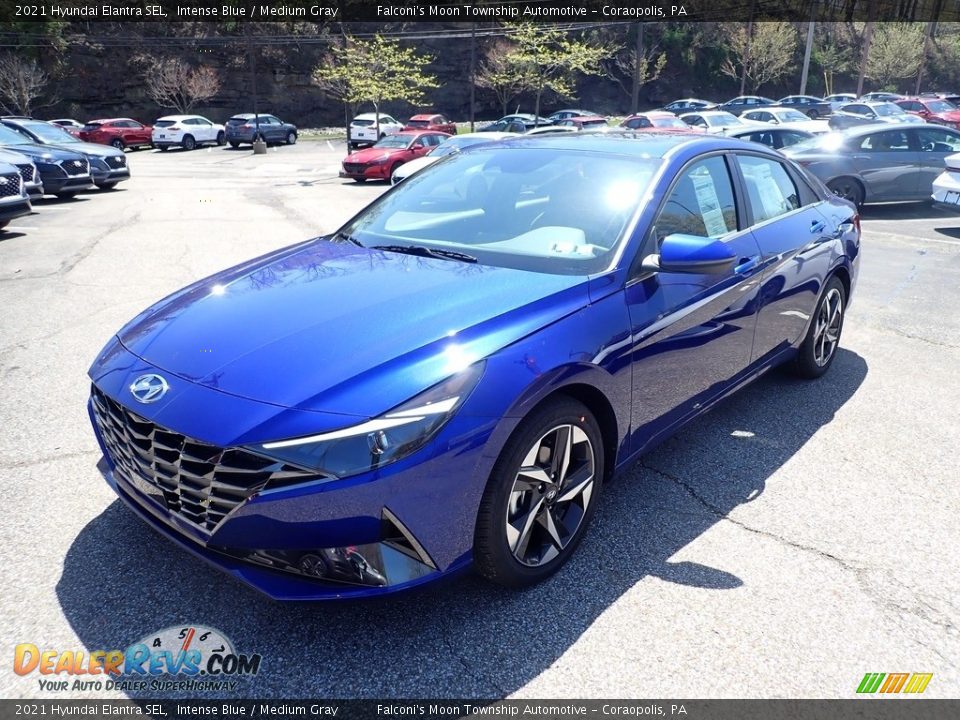 2021 Hyundai Elantra SEL Intense Blue / Medium Gray Photo #5