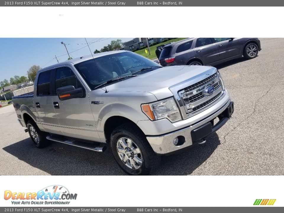 2013 Ford F150 XLT SuperCrew 4x4 Ingot Silver Metallic / Steel Gray Photo #7