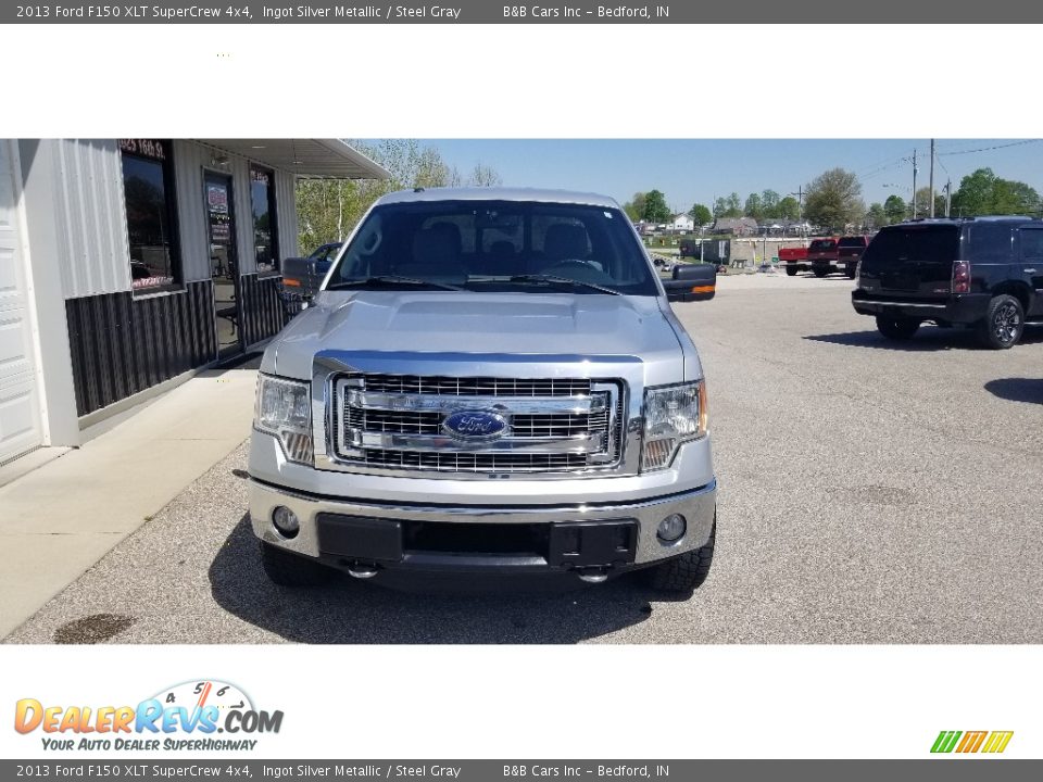 2013 Ford F150 XLT SuperCrew 4x4 Ingot Silver Metallic / Steel Gray Photo #8