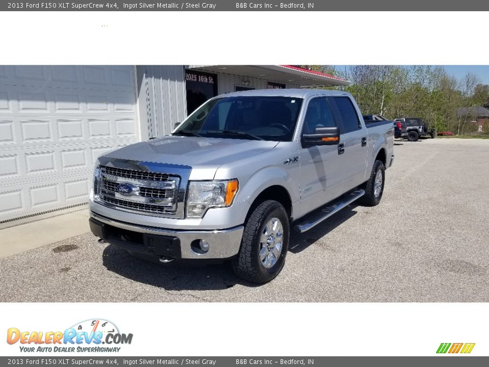 2013 Ford F150 XLT SuperCrew 4x4 Ingot Silver Metallic / Steel Gray Photo #9