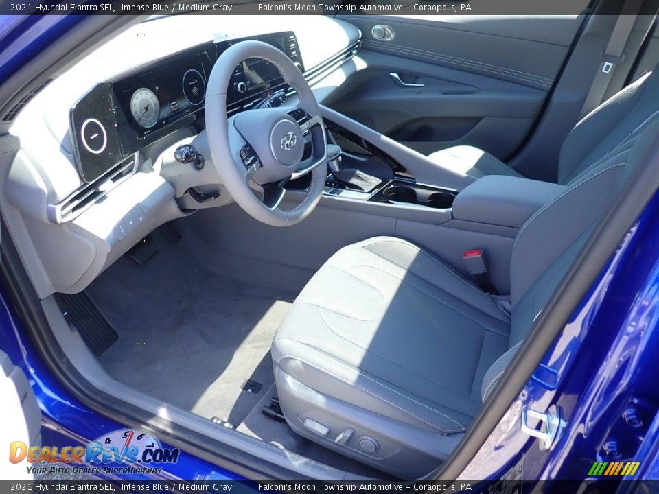 2021 Hyundai Elantra SEL Intense Blue / Medium Gray Photo #10