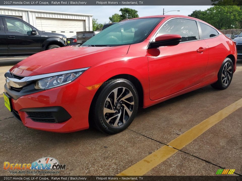 Front 3/4 View of 2017 Honda Civic LX-P Coupe Photo #2