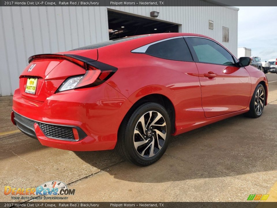 2017 Honda Civic LX-P Coupe Rallye Red / Black/Ivory Photo #3