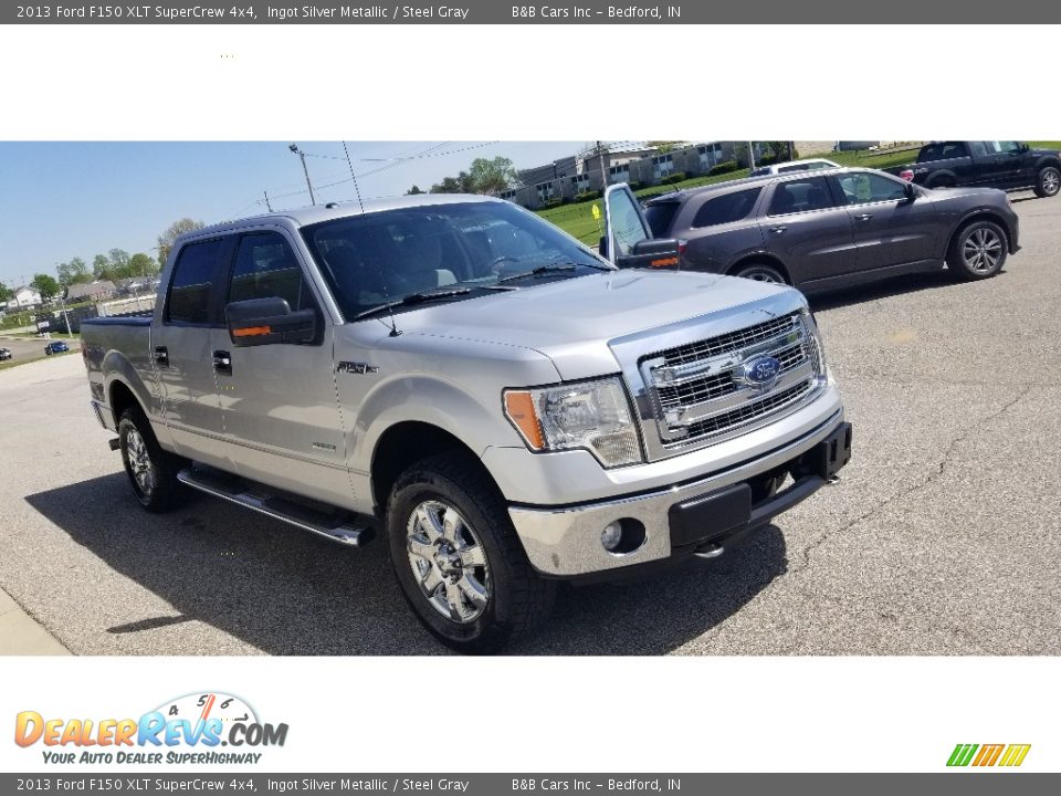 2013 Ford F150 XLT SuperCrew 4x4 Ingot Silver Metallic / Steel Gray Photo #23