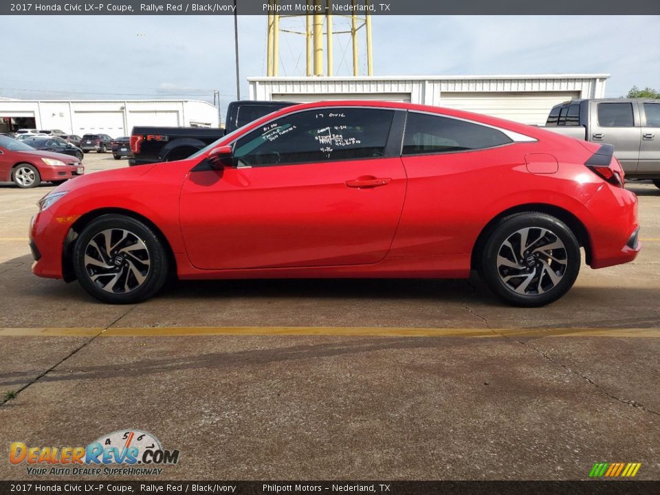 2017 Honda Civic LX-P Coupe Rallye Red / Black/Ivory Photo #5