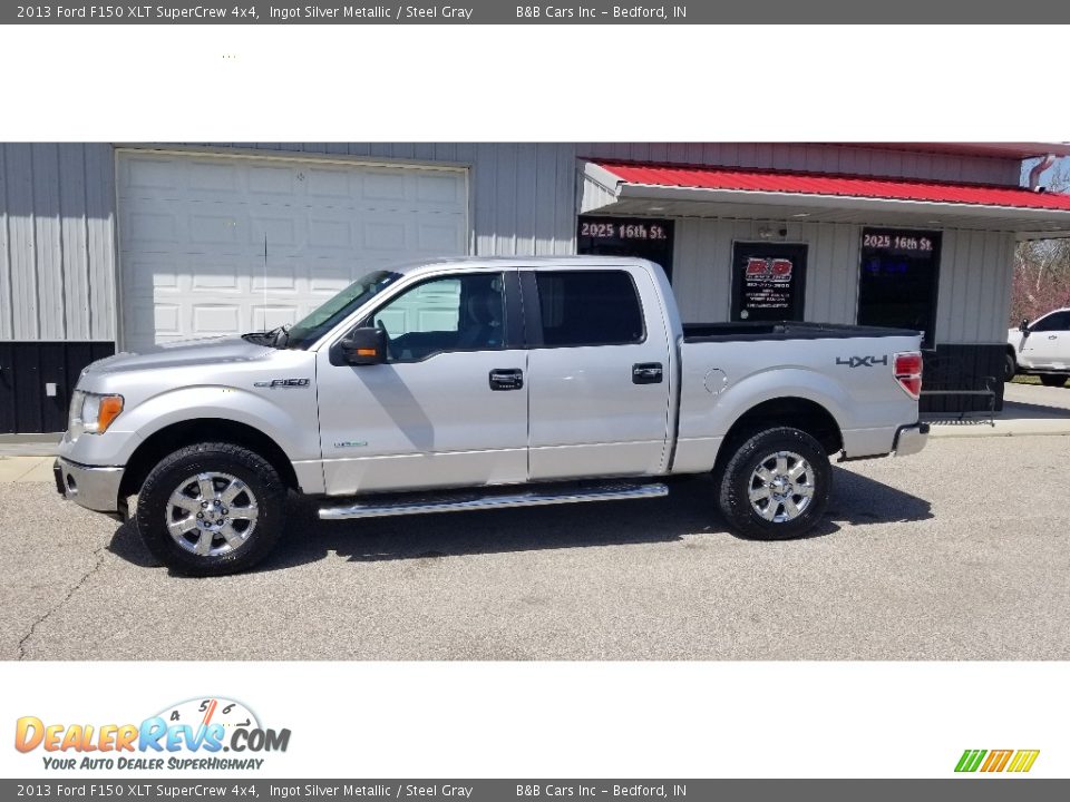 2013 Ford F150 XLT SuperCrew 4x4 Ingot Silver Metallic / Steel Gray Photo #24