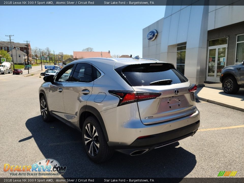 2018 Lexus NX 300 F Sport AWD Atomic Silver / Circuit Red Photo #3