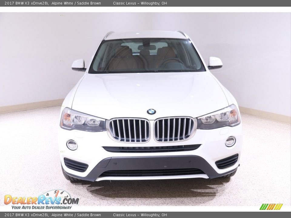 2017 BMW X3 xDrive28i Alpine White / Saddle Brown Photo #2