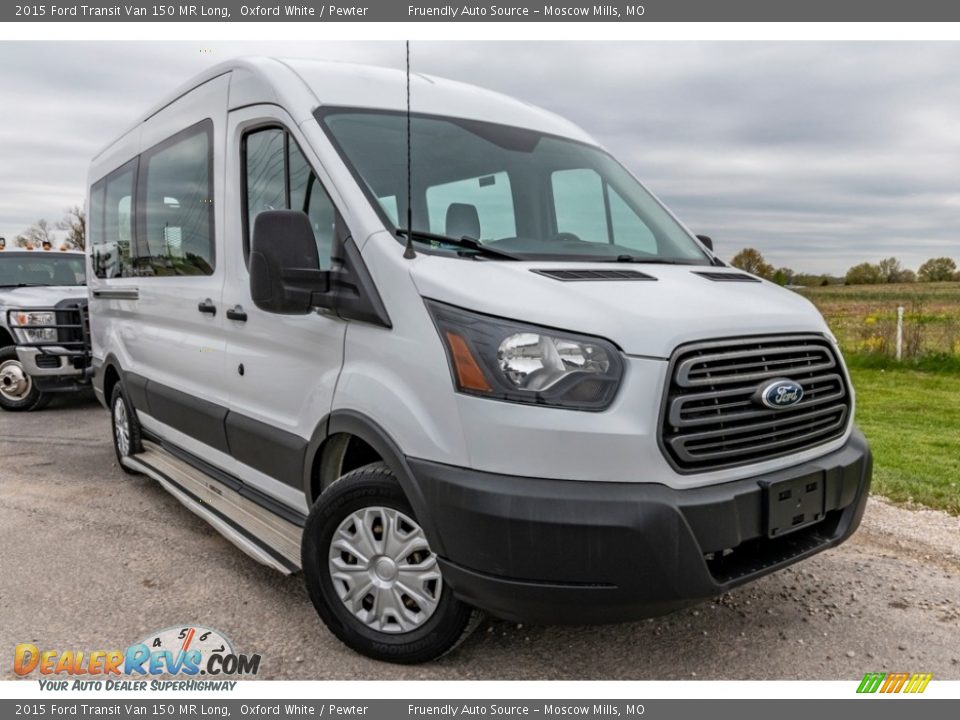 2015 Ford Transit Van 150 MR Long Oxford White / Pewter Photo #1