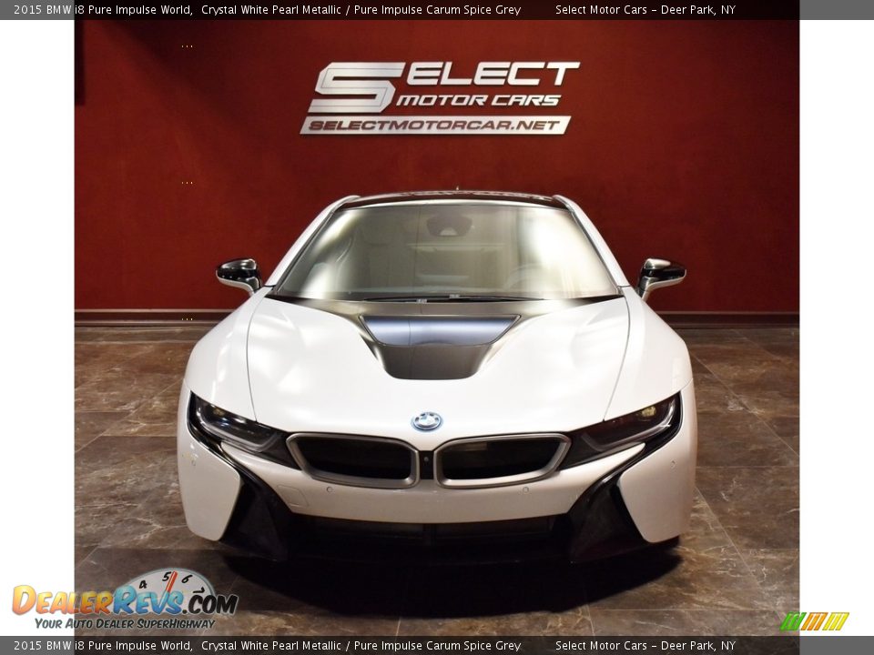 2015 BMW i8 Pure Impulse World Crystal White Pearl Metallic / Pure Impulse Carum Spice Grey Photo #2