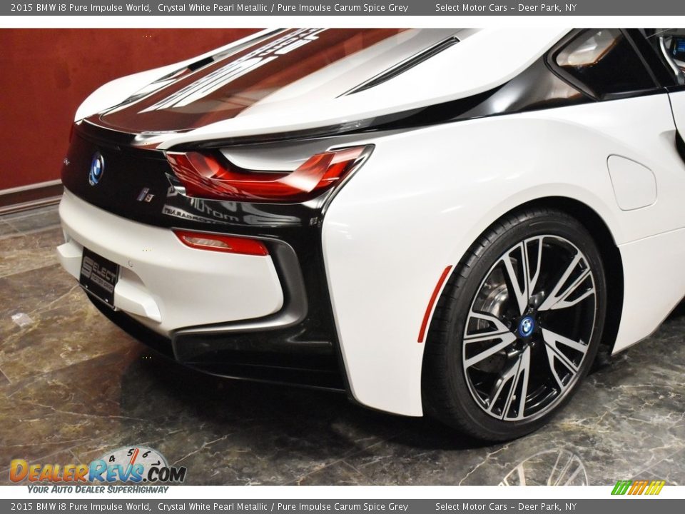 2015 BMW i8 Pure Impulse World Crystal White Pearl Metallic / Pure Impulse Carum Spice Grey Photo #6