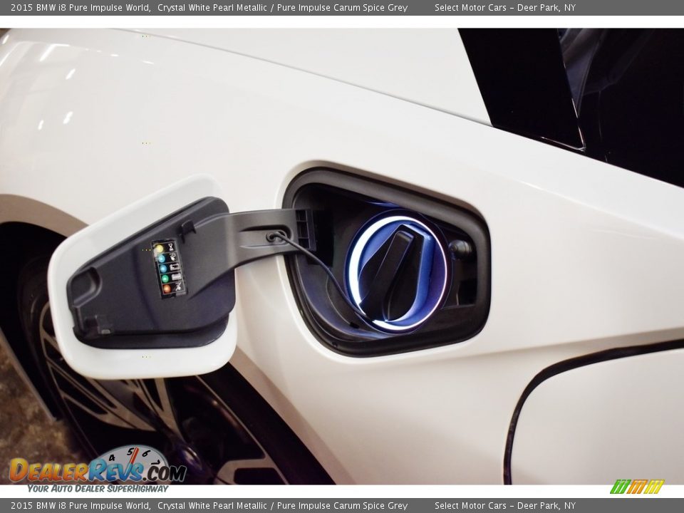 2015 BMW i8 Pure Impulse World Crystal White Pearl Metallic / Pure Impulse Carum Spice Grey Photo #7