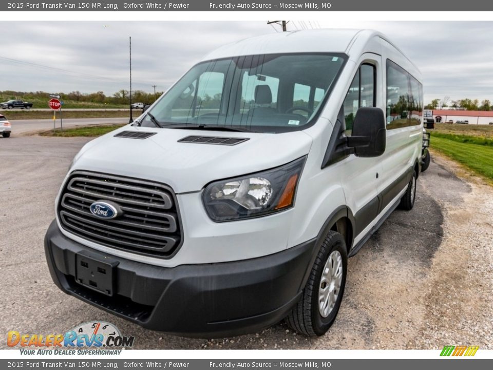 2015 Ford Transit Van 150 MR Long Oxford White / Pewter Photo #8