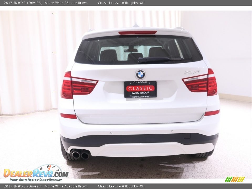 2017 BMW X3 xDrive28i Alpine White / Saddle Brown Photo #17