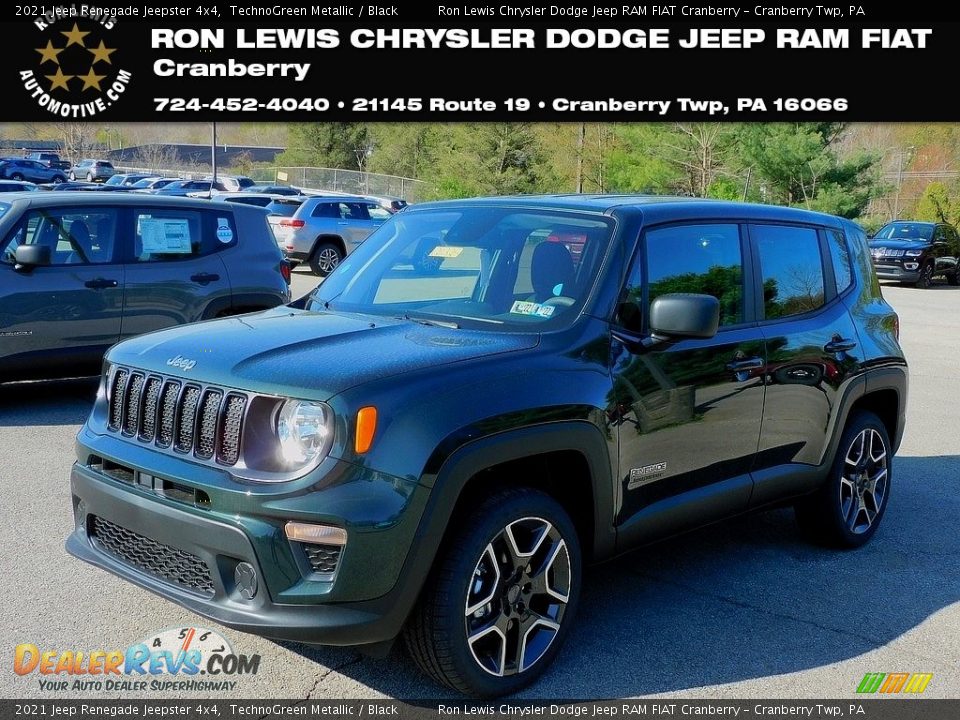 2021 Jeep Renegade Jeepster 4x4 TechnoGreen Metallic / Black Photo #1