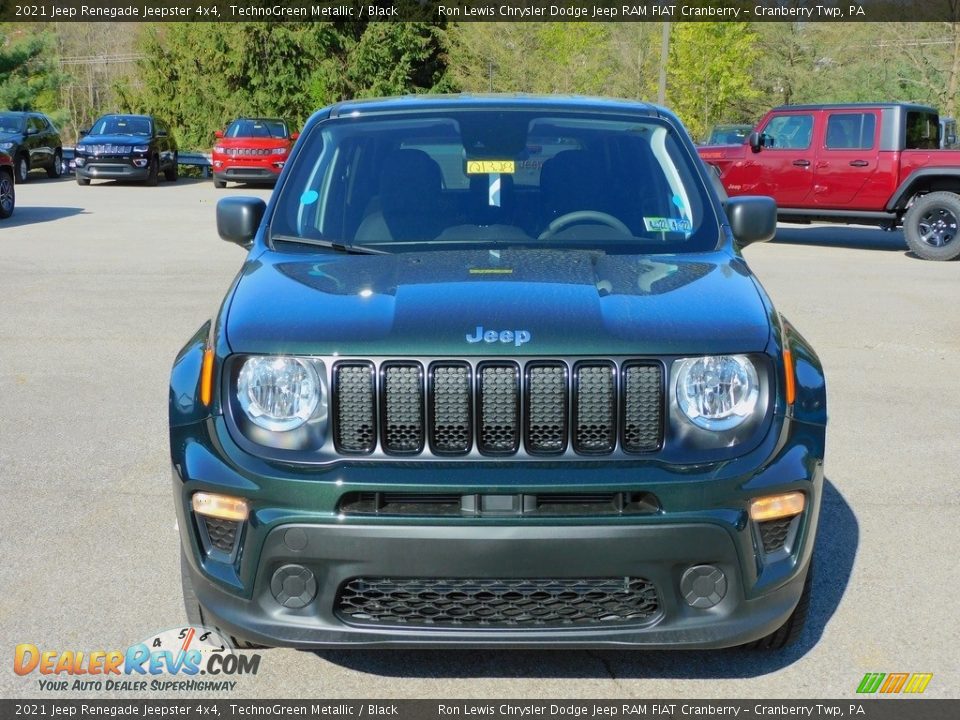 2021 Jeep Renegade Jeepster 4x4 TechnoGreen Metallic / Black Photo #2