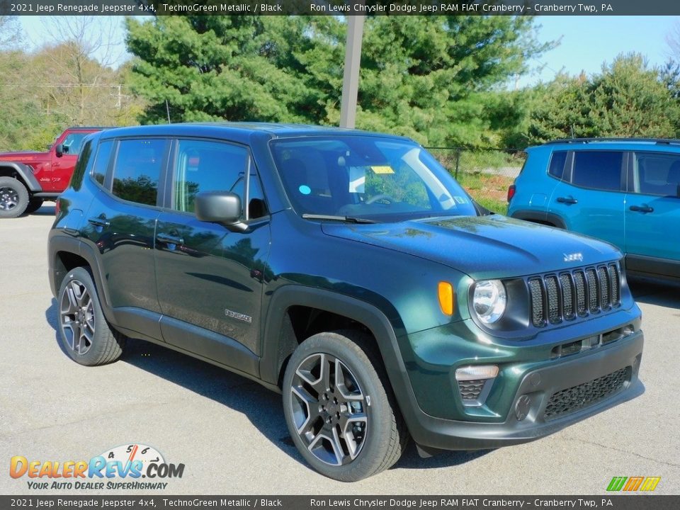 2021 Jeep Renegade Jeepster 4x4 TechnoGreen Metallic / Black Photo #3