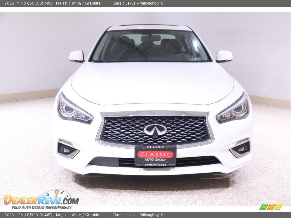 2019 Infiniti Q50 3.0t AWD Majestic White / Graphite Photo #2