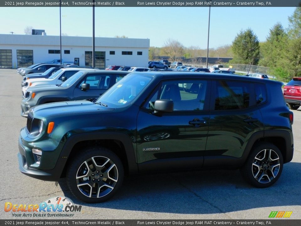 2021 Jeep Renegade Jeepster 4x4 TechnoGreen Metallic / Black Photo #9