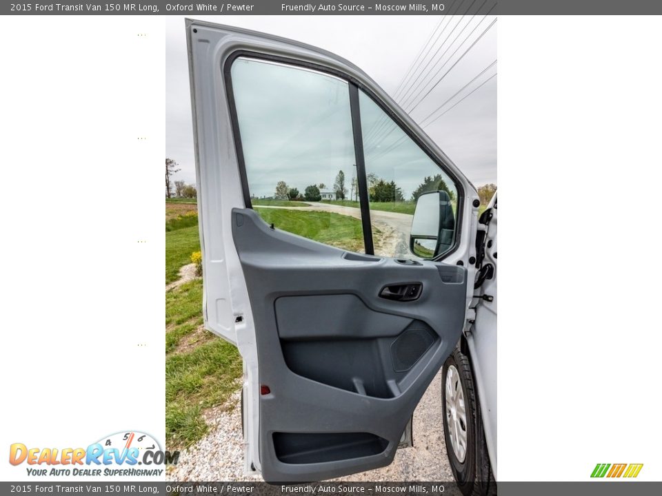 2015 Ford Transit Van 150 MR Long Oxford White / Pewter Photo #24